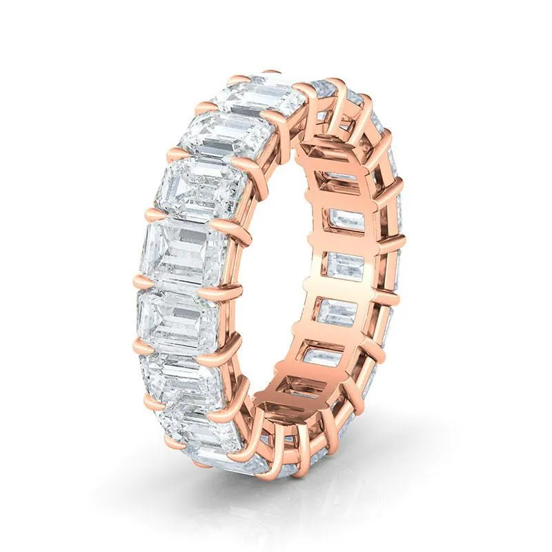 Men's Emerald Cut Diamond Eternity Band