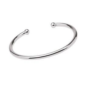 Men's Slim Torque Bangle | 4mm Solid Sterling Silver Bar Bangle