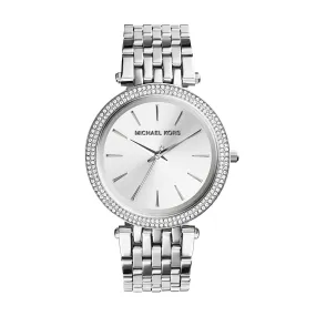 Michael Kors Silver-Tone Glitz Darci Watch MK3190