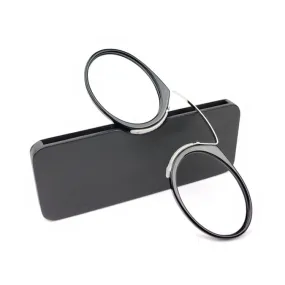 Mini Clip Nose Style Presbyopic Glasses without Temples, Positive Diopters: 1.50(Black)