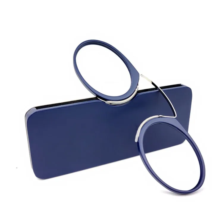 Mini Clip Nose Style Presbyopic Glasses without Temples, Positive Diopters: 2.50(Blue)