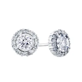 Mirage Halo Diamond Stud Earrings 1/4ct