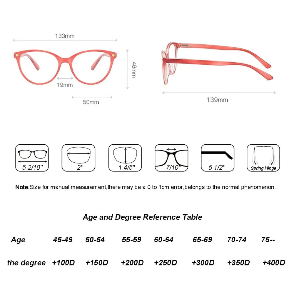 ModFans Women's Full Rim Cat Eye Tr 90 Reading Glasses Msa0032