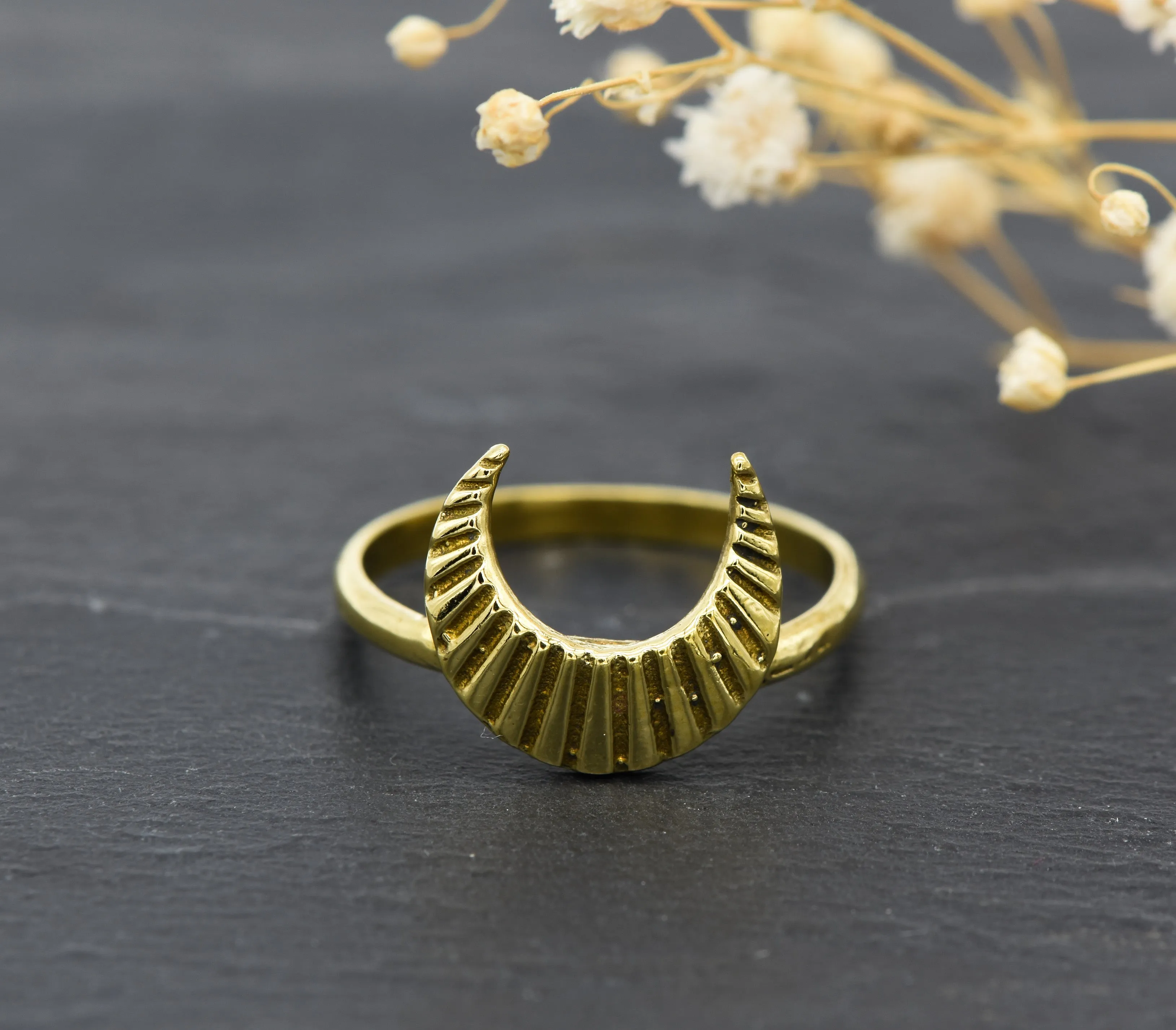 Mond Ring | Messing | Yoga Jewelry