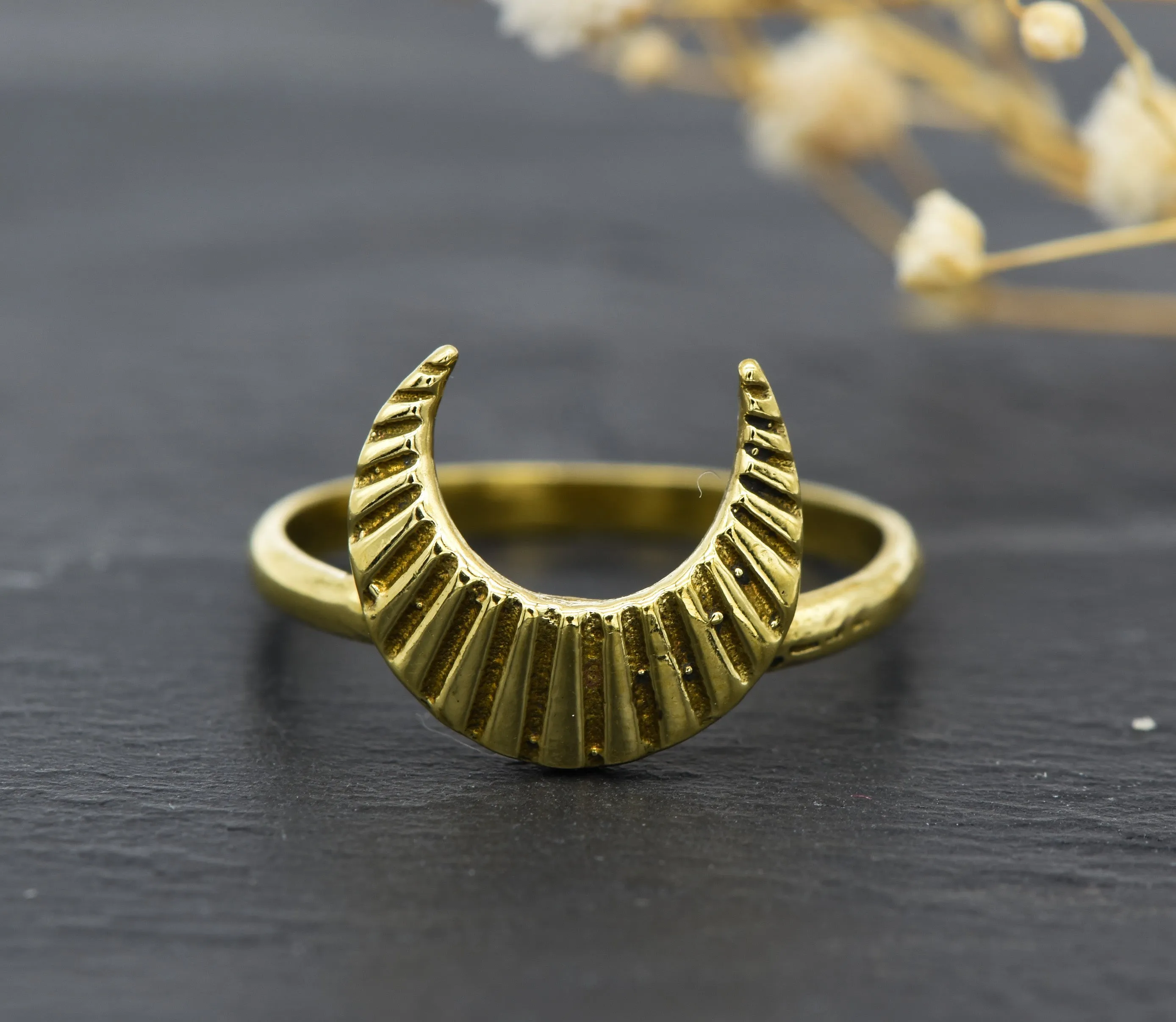 Mond Ring | Messing | Yoga Jewelry