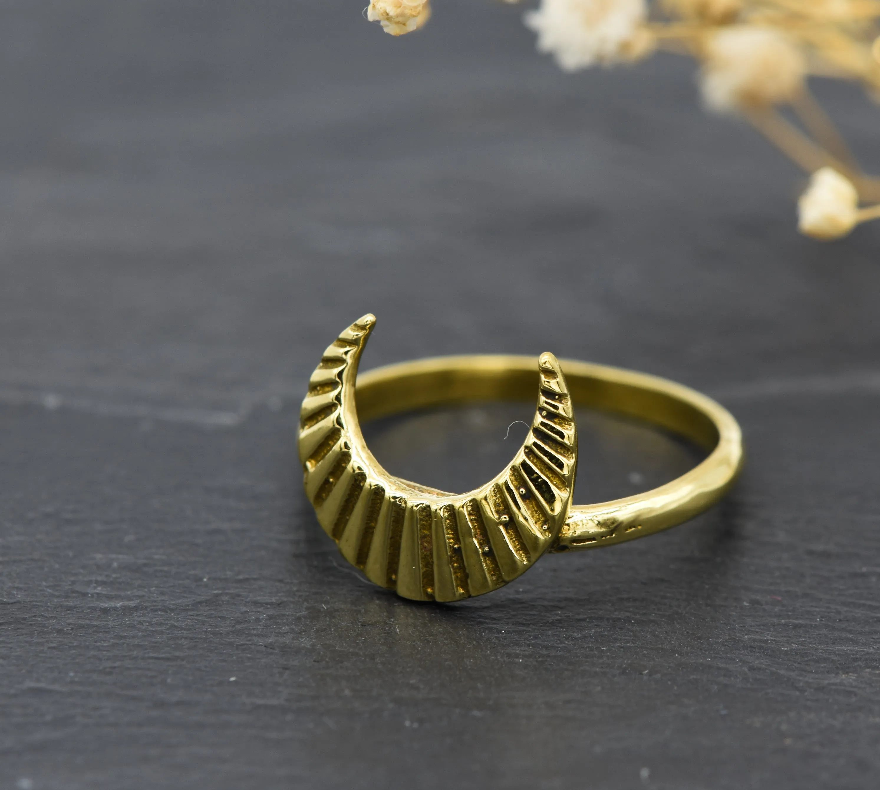 Mond Ring | Messing | Yoga Jewelry