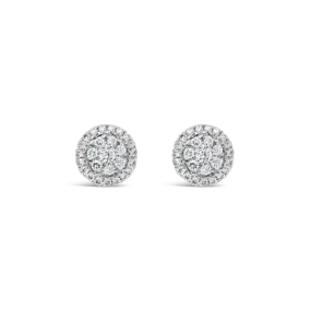 Multi-Diamond Round Earrings