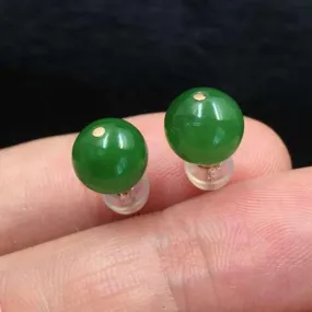 Natural Jade Earrings Nephrite Earrings NEG101