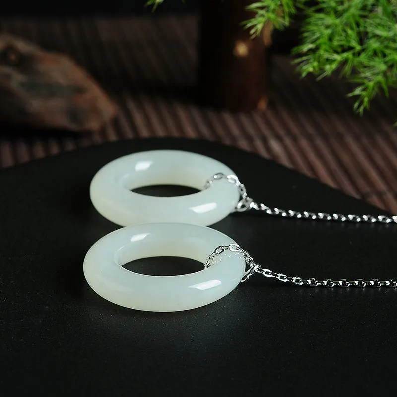 Natural Jade Earrings Nephrite Silver Earrings EG97