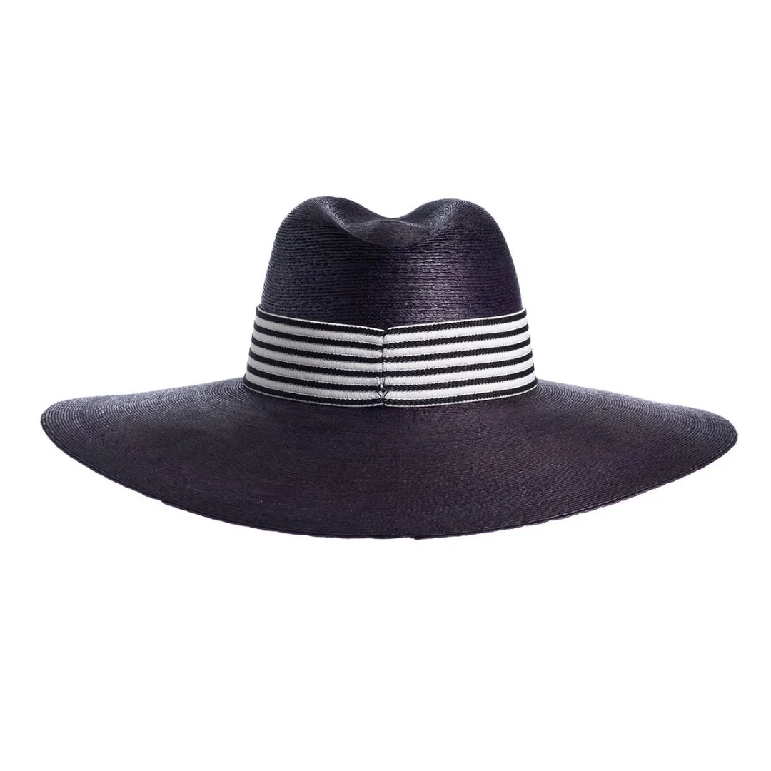 Nautical Palma Leaf Indigo Hat