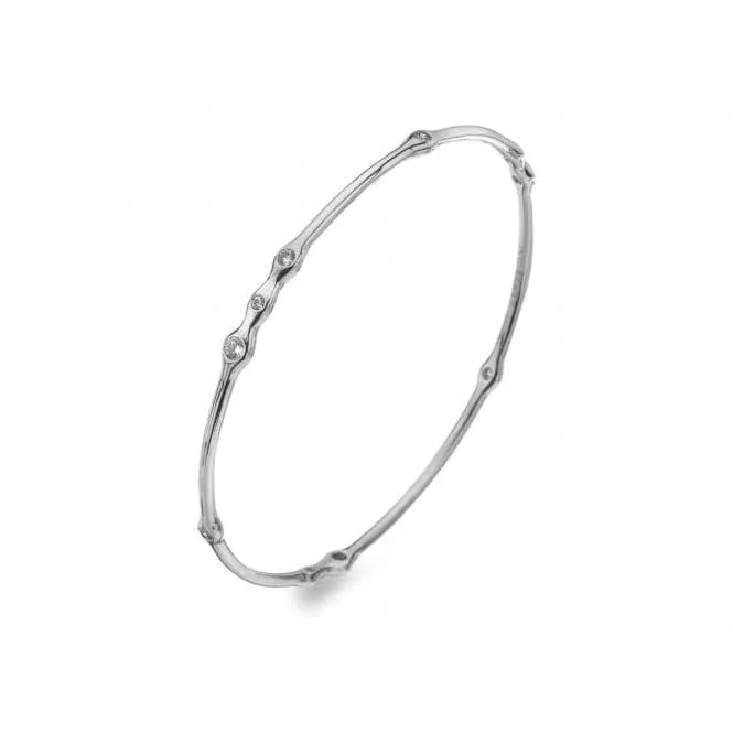 Nettare Stainless steel Silver Plated Bangle EB076