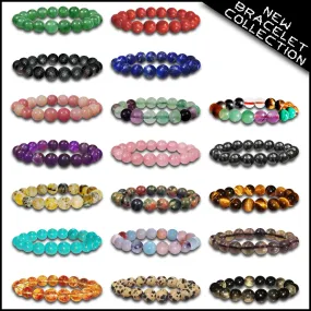 New Beads Bracelet 7 Natural Stone Lava Bracelet Diffuser Multi Color Gemstone