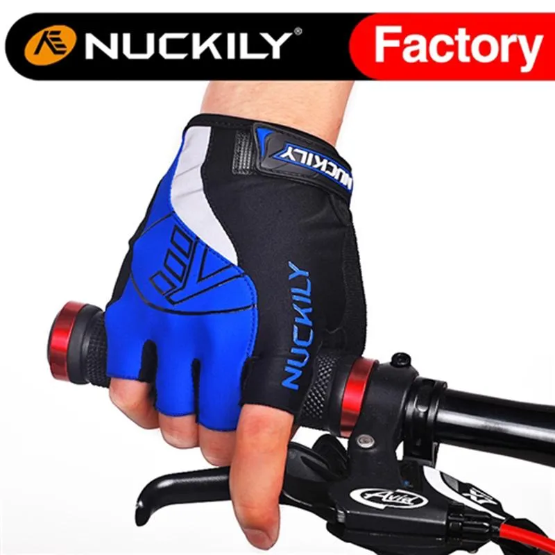 Nuckily MC-PC01 Mycycology Half Finger Cycling Biking Motorbike Gloves - Blue