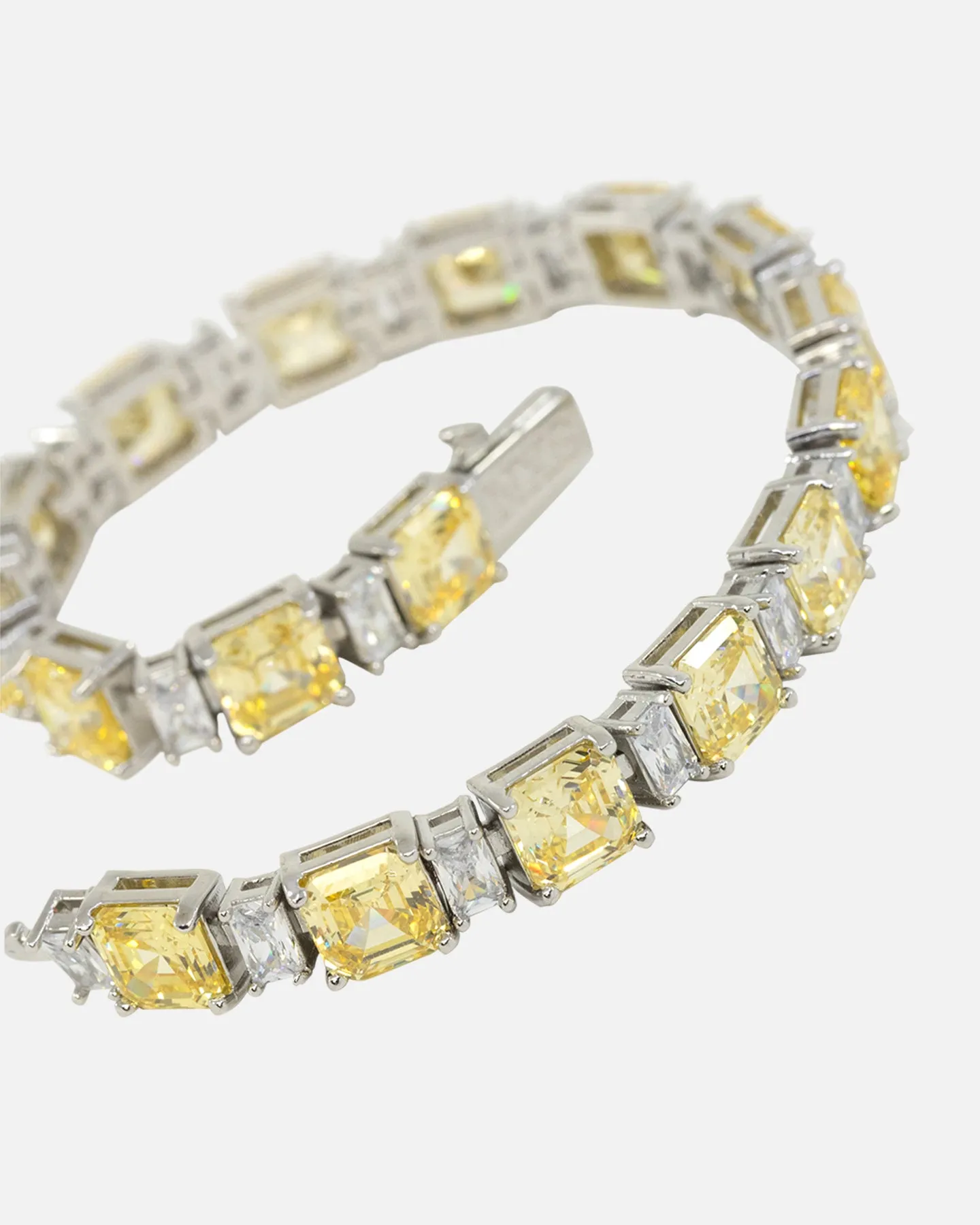 NXS Marcus Duo Stone Bracelet Citrine/Iced White Gold