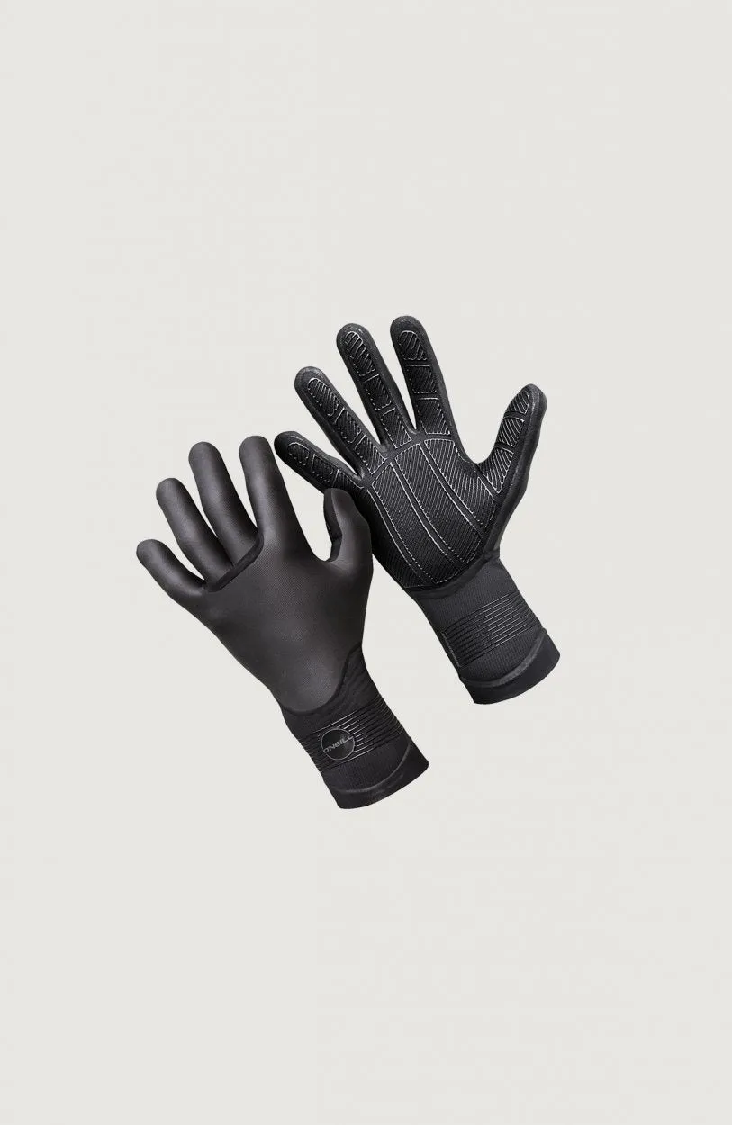 O'Neill Psycho Tech 3mm Double Lined Neoprene Gloves - Black - 5104