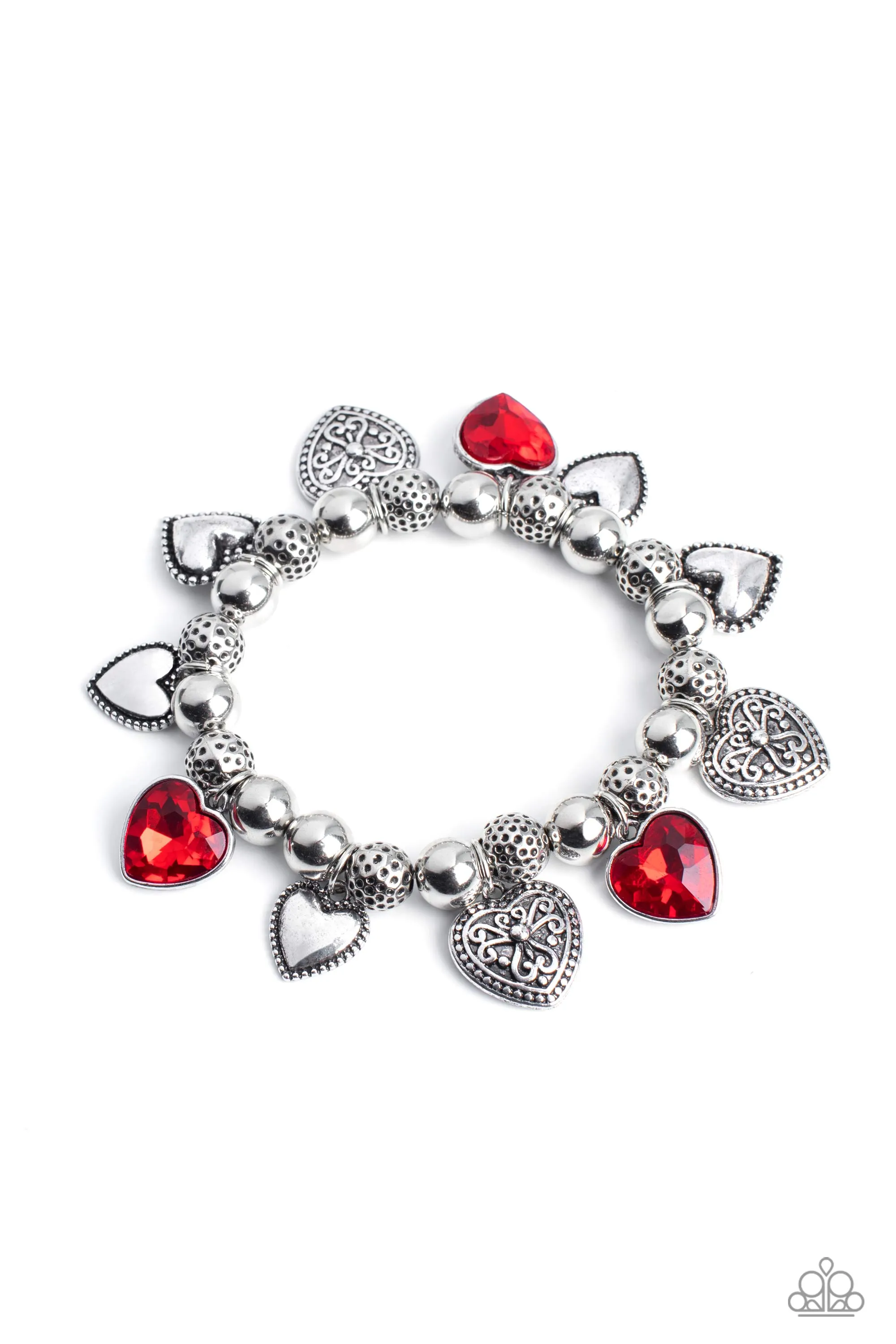 Open Door Jewelry - Charming Crush - Red Bracelet - Paparazzi Accessories