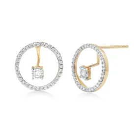 Oscillating Diamond Earrings