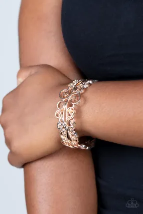 Paparazzi Bracelet ~ Dressed to FRILL - Rose Gold