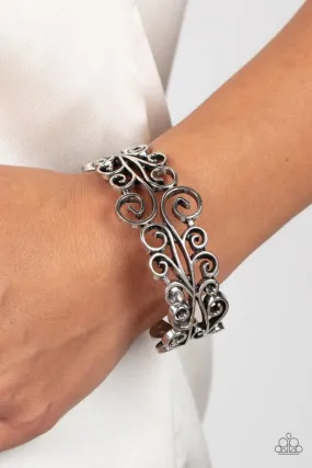 Paparazzi Bracelet ~ Dressed to FRILL - Silver