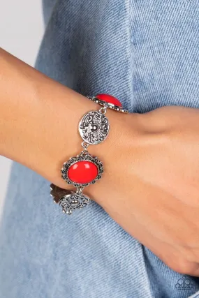 Paparazzi Bracelet ~ Positively Poppy - Red