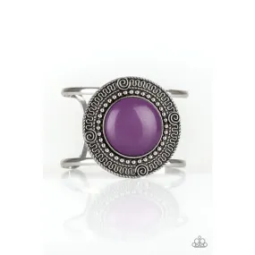 Paparazzi "Tribal Pop - Purple" Oversized Faux Stone Cuff Bracelet