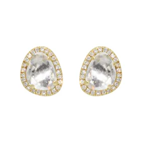 Pebble Studs - White Topaz