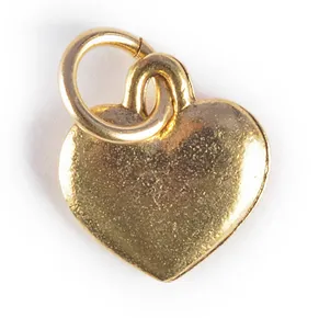 Puffy Heart Charm Gold or Silver