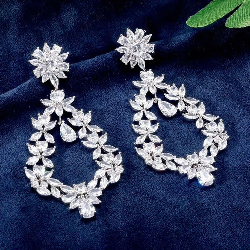 "Addison" - Cubic Zirconia Bridal Earrings