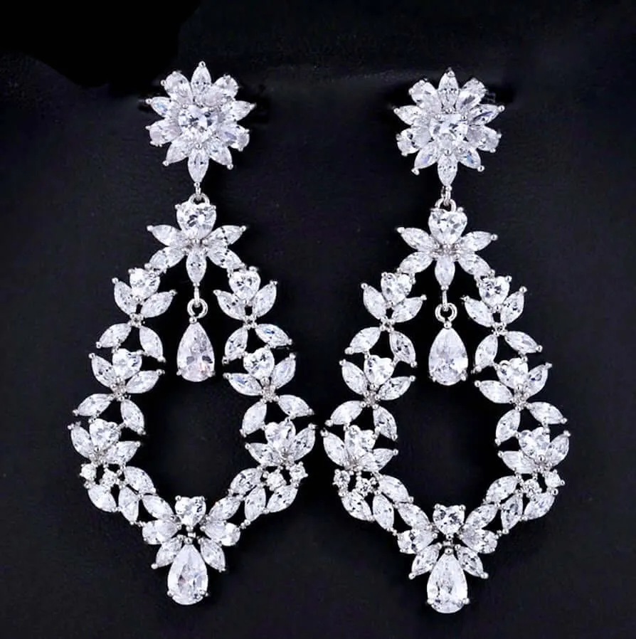 "Addison" - Cubic Zirconia Bridal Earrings