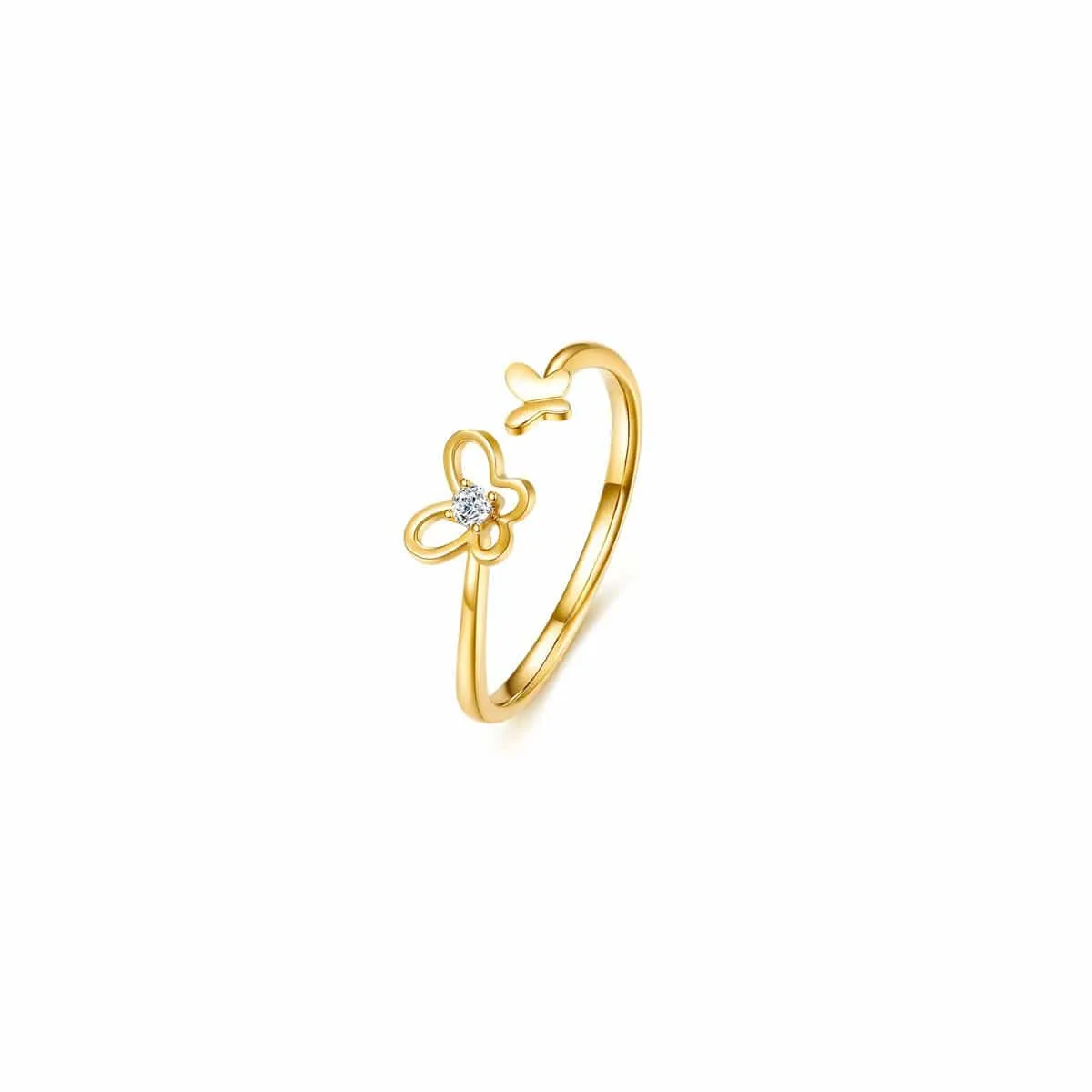 "Golden Wings" Butterfly 14K Yellow Gold Ring