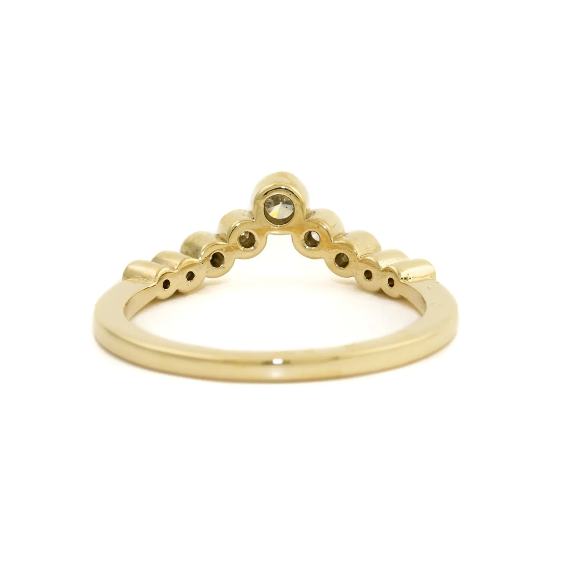 "The Sophie" 14K Gold Diamond Bezel Tiara Band