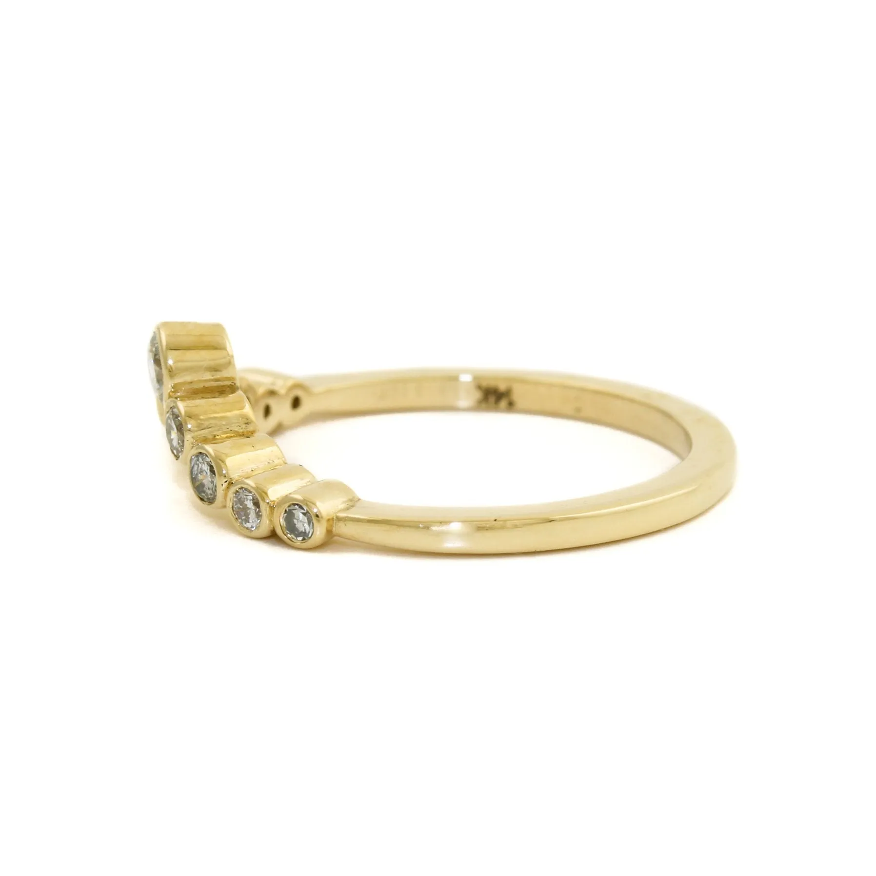 "The Sophie" 14K Gold Diamond Bezel Tiara Band