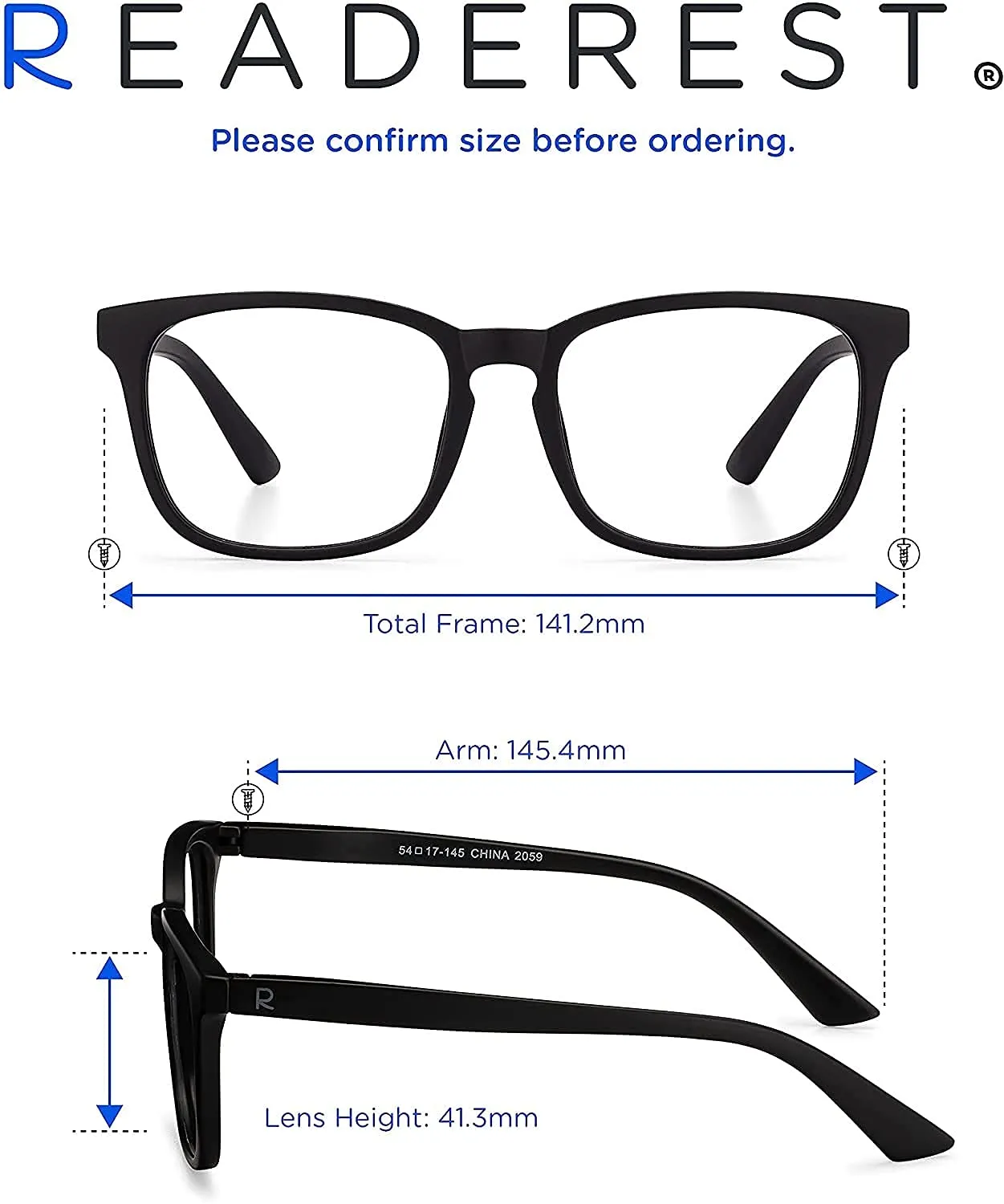 Readerest blue-light-blocking-reading-glasses-black-0-75-magnification