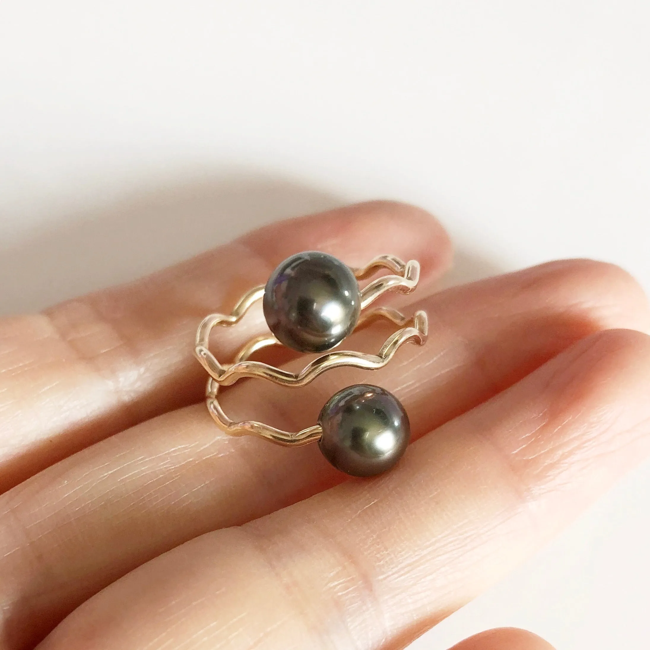 Ring ILA - tahitian pearls (R169)