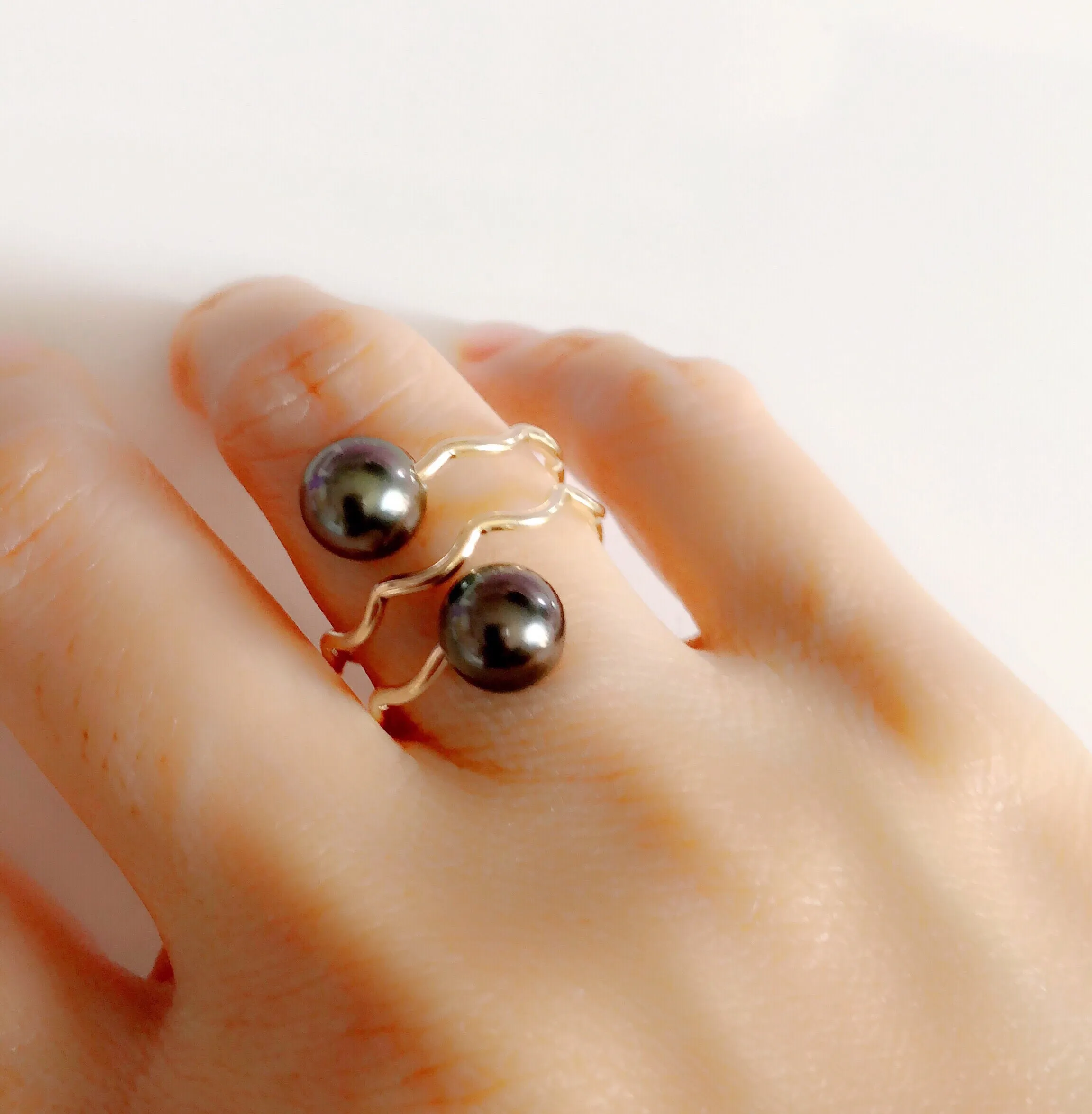 Ring ILA - tahitian pearls (R169)