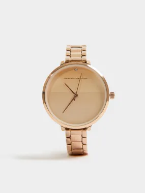 Rose Gold Tone Bracelet Watch with Rose Gold Dial