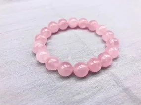 Rose Quartz Bracelet, Women Bracelet, Jewelry Stone Beads Bracelet, Stacking Bracelet For Love Compassion Kindness Forgiveness Love