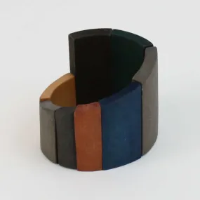 Round Wooden Geometric Bracelet Forest