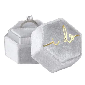 Santa Barbara Design Studio Velvet Ring Box - I Do