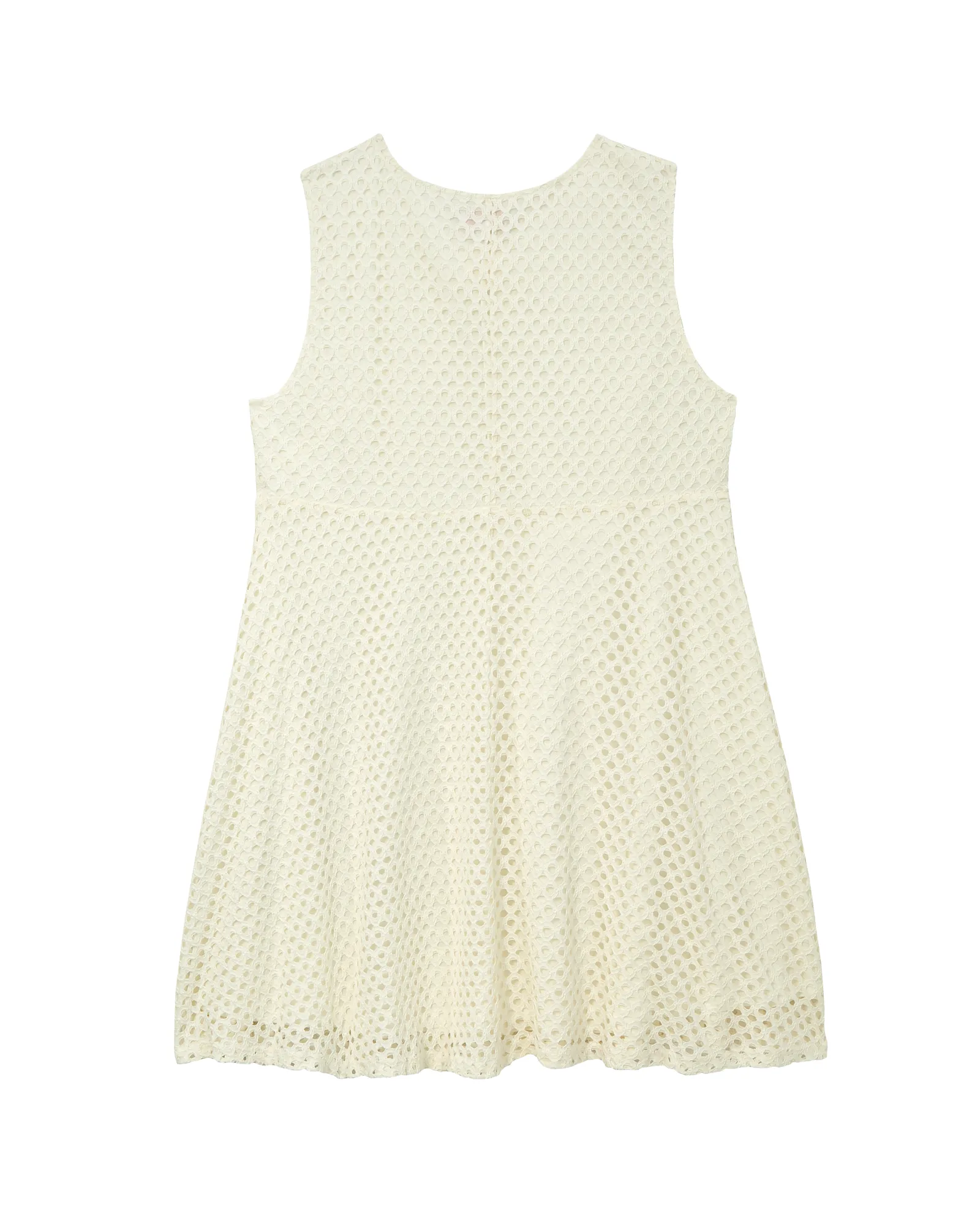 Santa Cruz Sleeveless Eyelet Fit And Flare Dress | Ivory