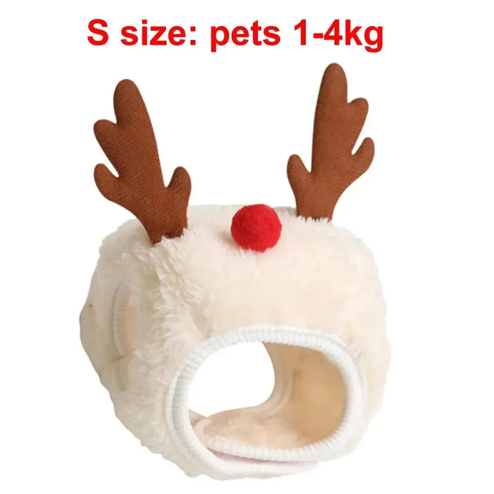 Santa Hat with Bib Scarf Pet Christmas Costume