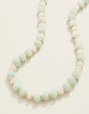 Sawyer Stone Necklace 17" Sea Foam and White