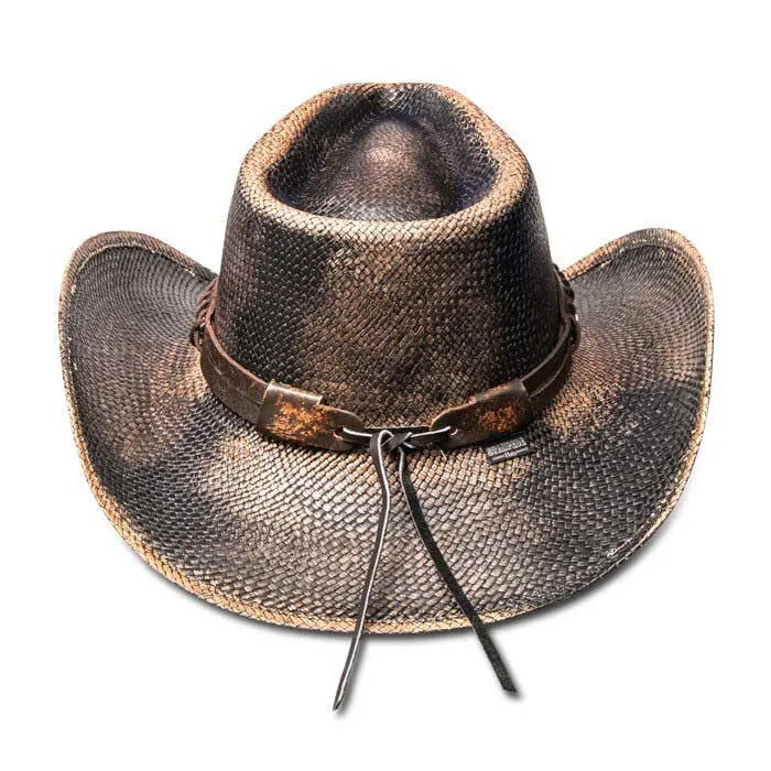 Stampede Hats - Vintage Black Star USA Panama Straw Cowboy Hat