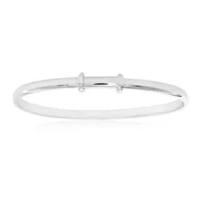 Sterling Silver 3mm x 45mm Expandable Baby Bangle