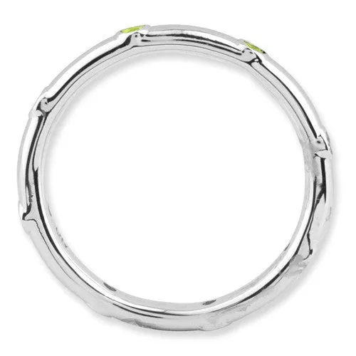 Sterling Silver Stackable Expressions Peridot Ring