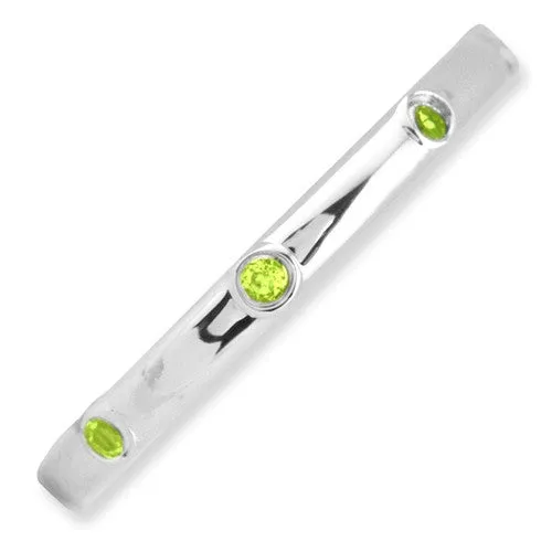 Sterling Silver Stackable Expressions Peridot Ring