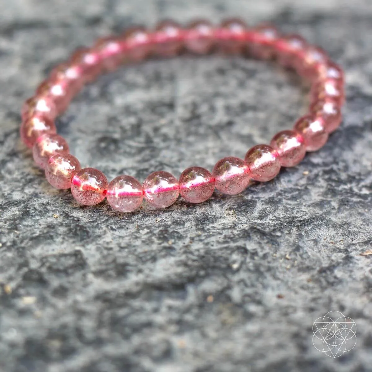 Strawberry Quartz Emotional Healing Bracelet