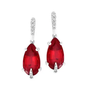 Stunning Ruby Diamond Earrings