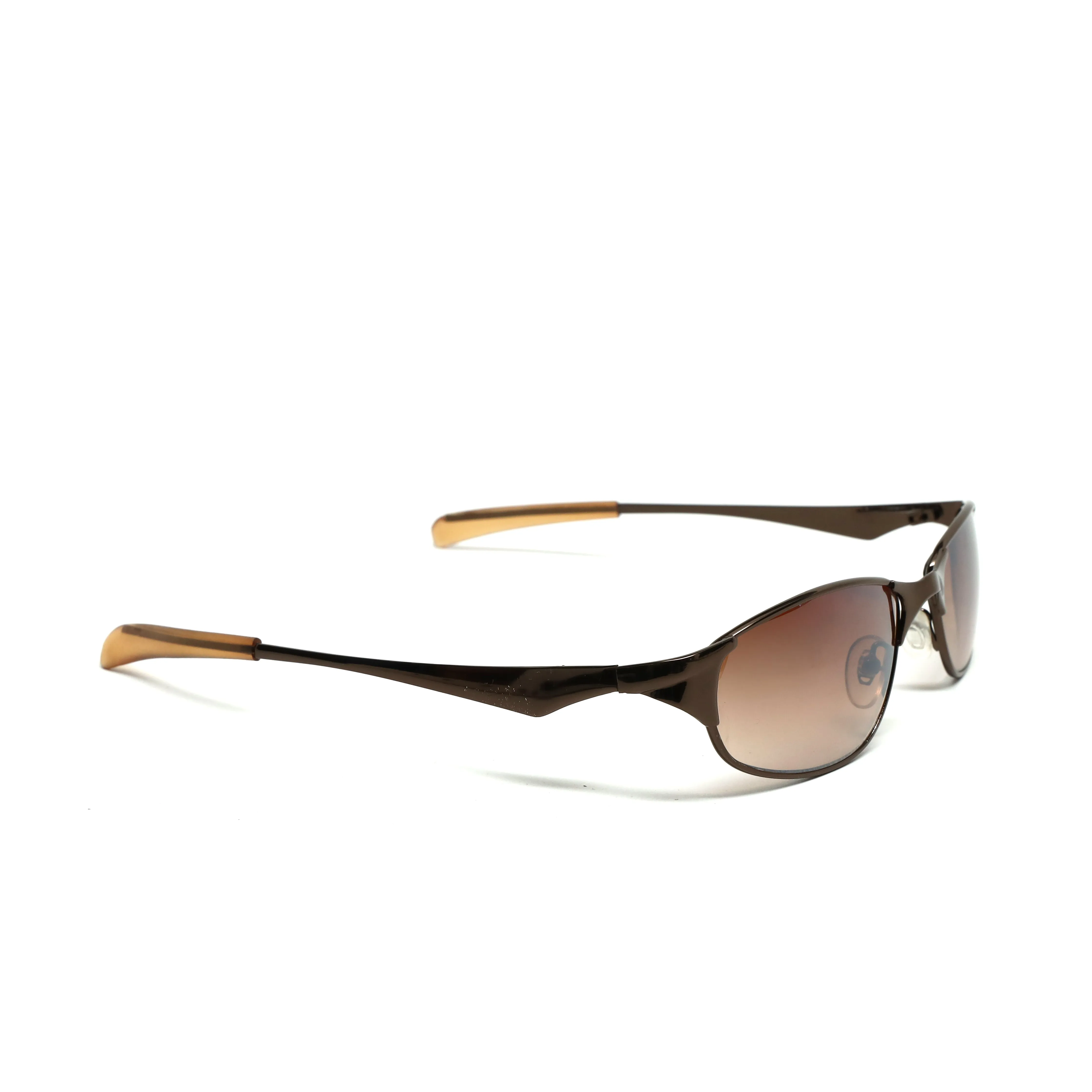 //Style 948// Vintage Small Size 90s Matrix Style Sunglasses - Bronze