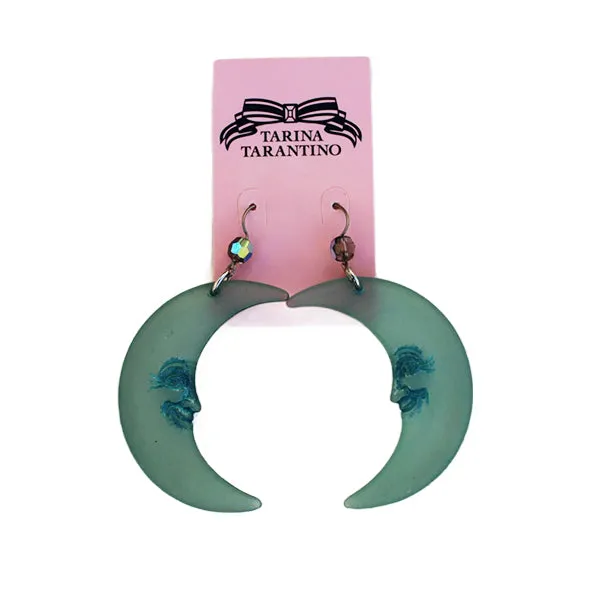 Tarina Tarantino Paris Moon Lucite Crescent Moon Pierced Earrings (Green)